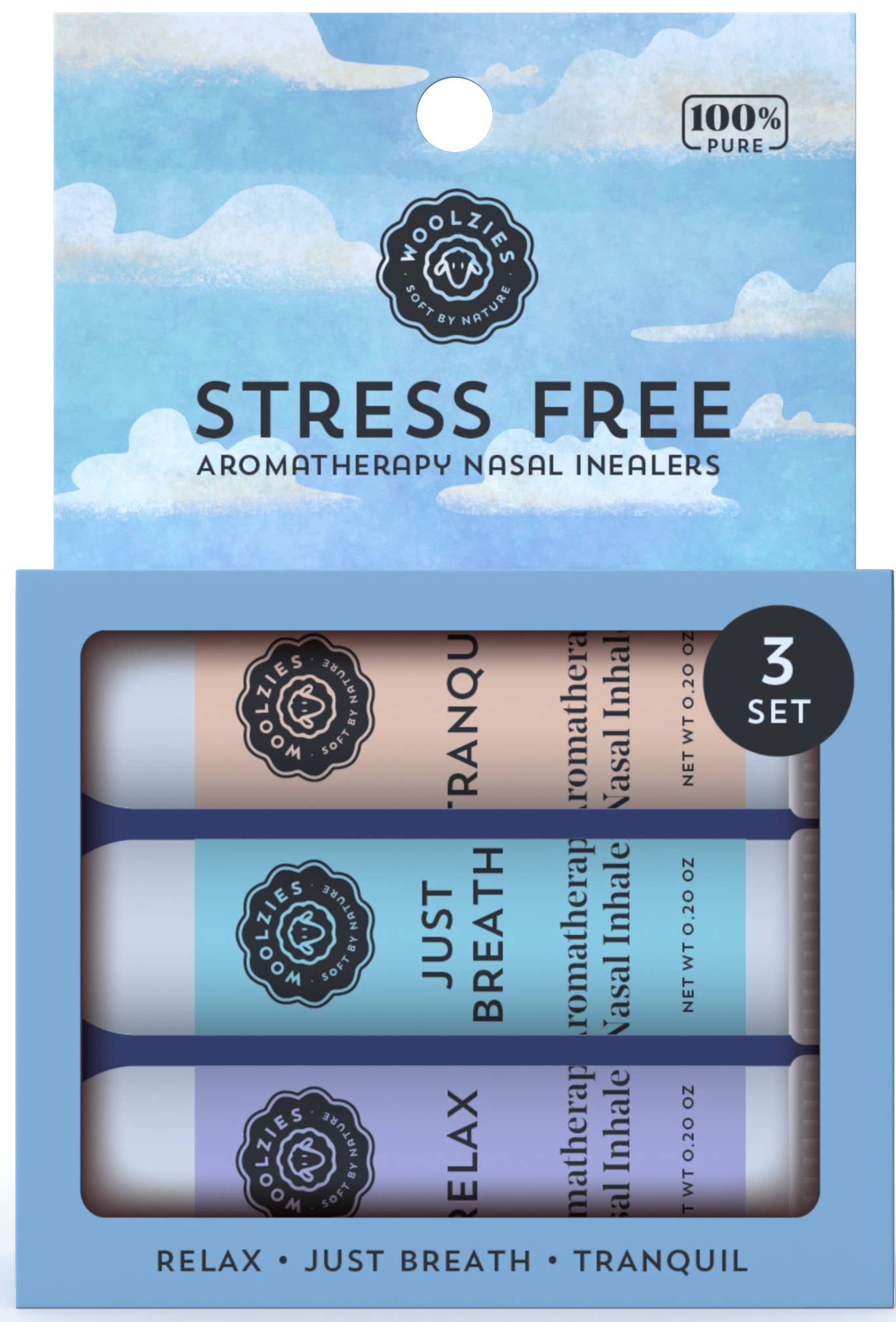 Stress Free Set Of 3 Nasal Inhalers