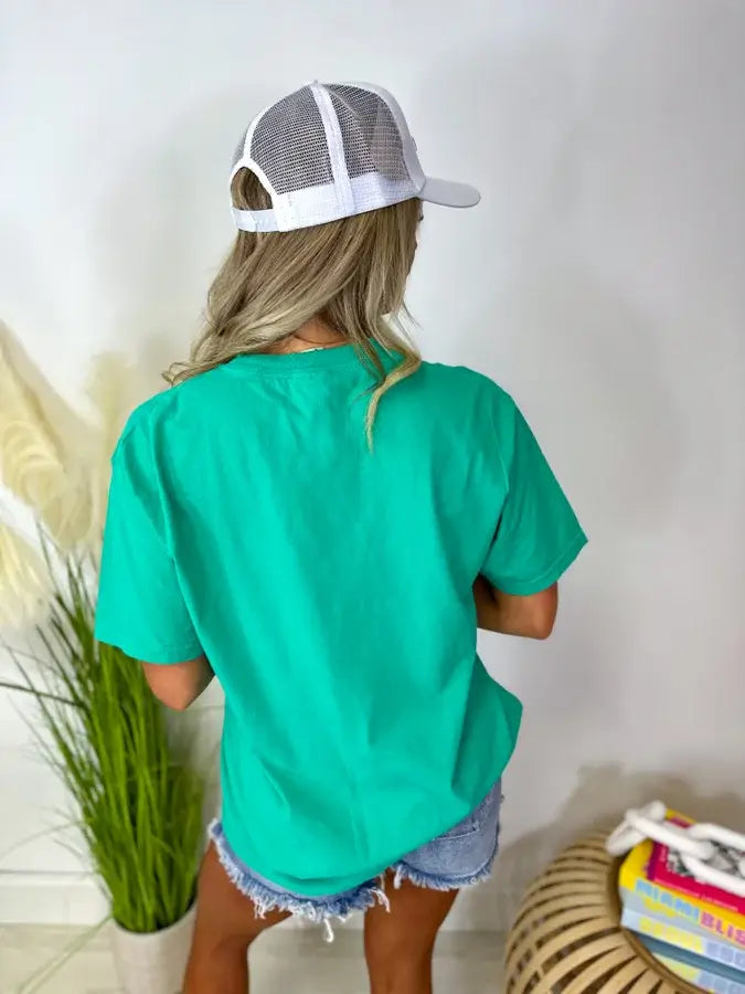 Booked & Busy Island Green Graphic Tee