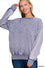 Acid wash fleece oversized pullover
