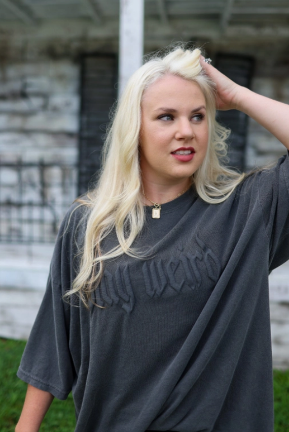 Stay Weird Charcoal Tee