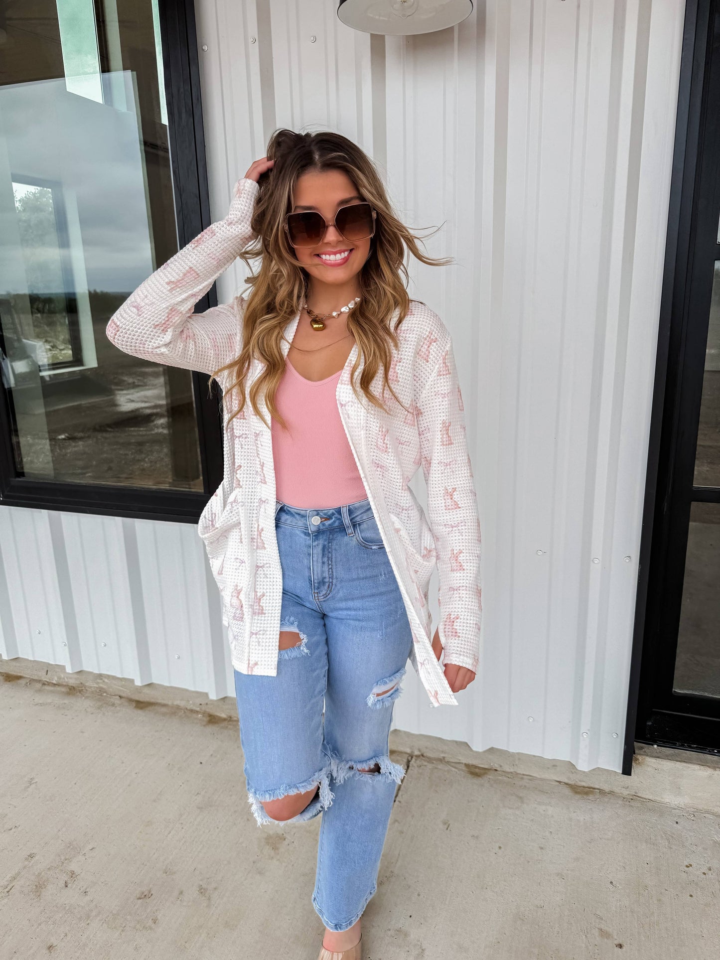 EASTER PRINT LOLA CARDIGAN