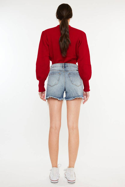 Rainbow Thread Denim Shorts- KanKan