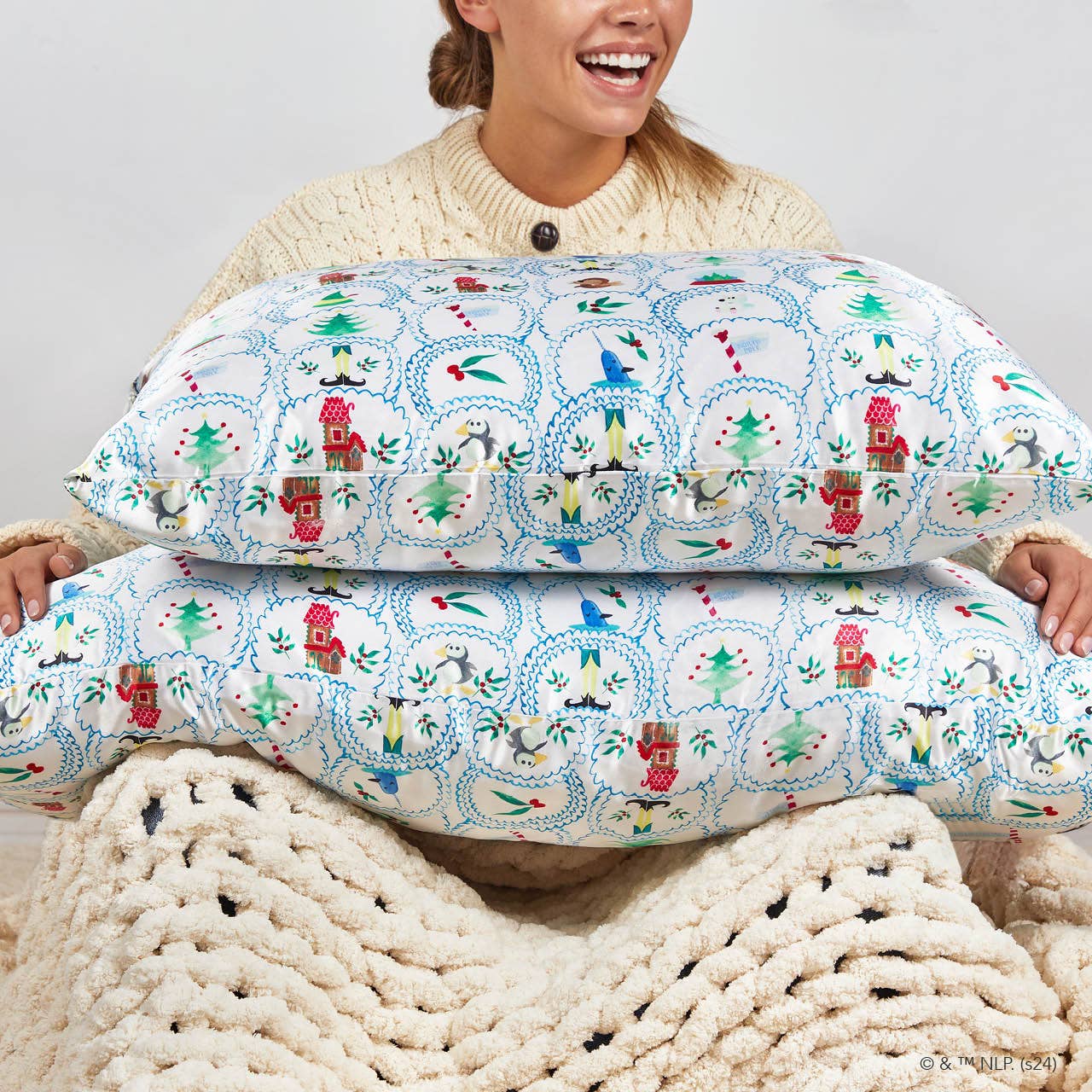 Elf x Kitsch Satin Pillowcase Standard - North Pole