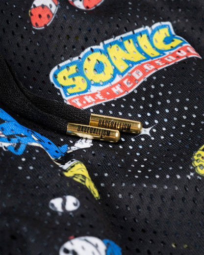 Sonic The Hedgehog Pattern Diamond Pro Youth Mesh Shorts