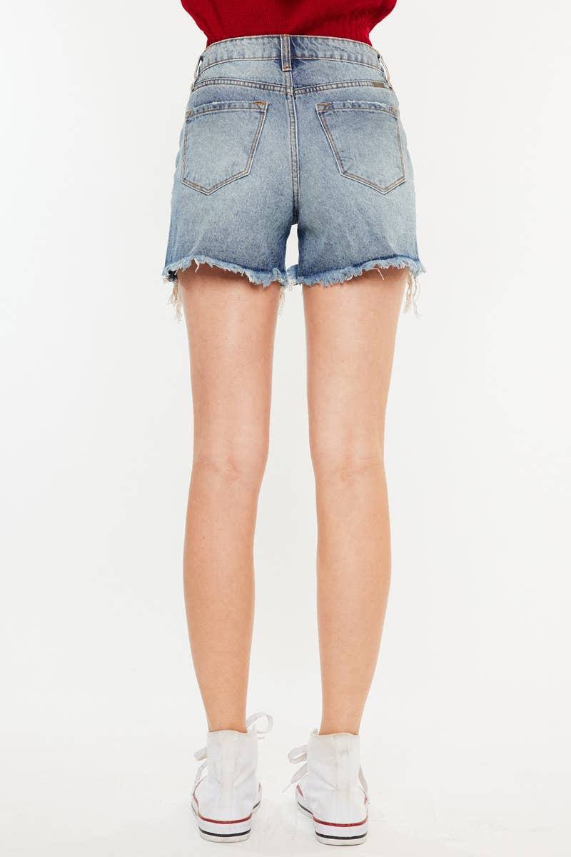 Rainbow Thread Denim Shorts- KanKan