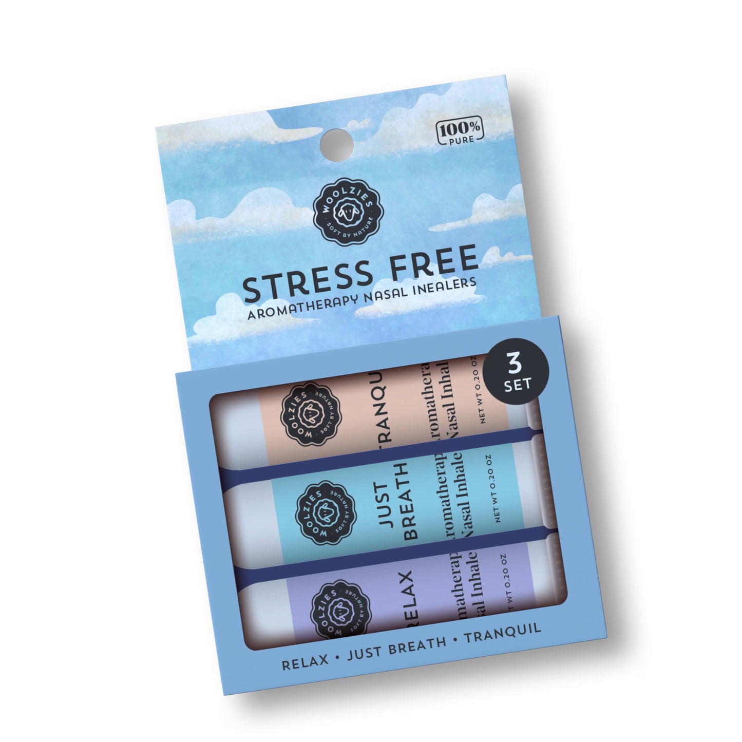 Stress Free  Set Of 3 Nasal Inhalers