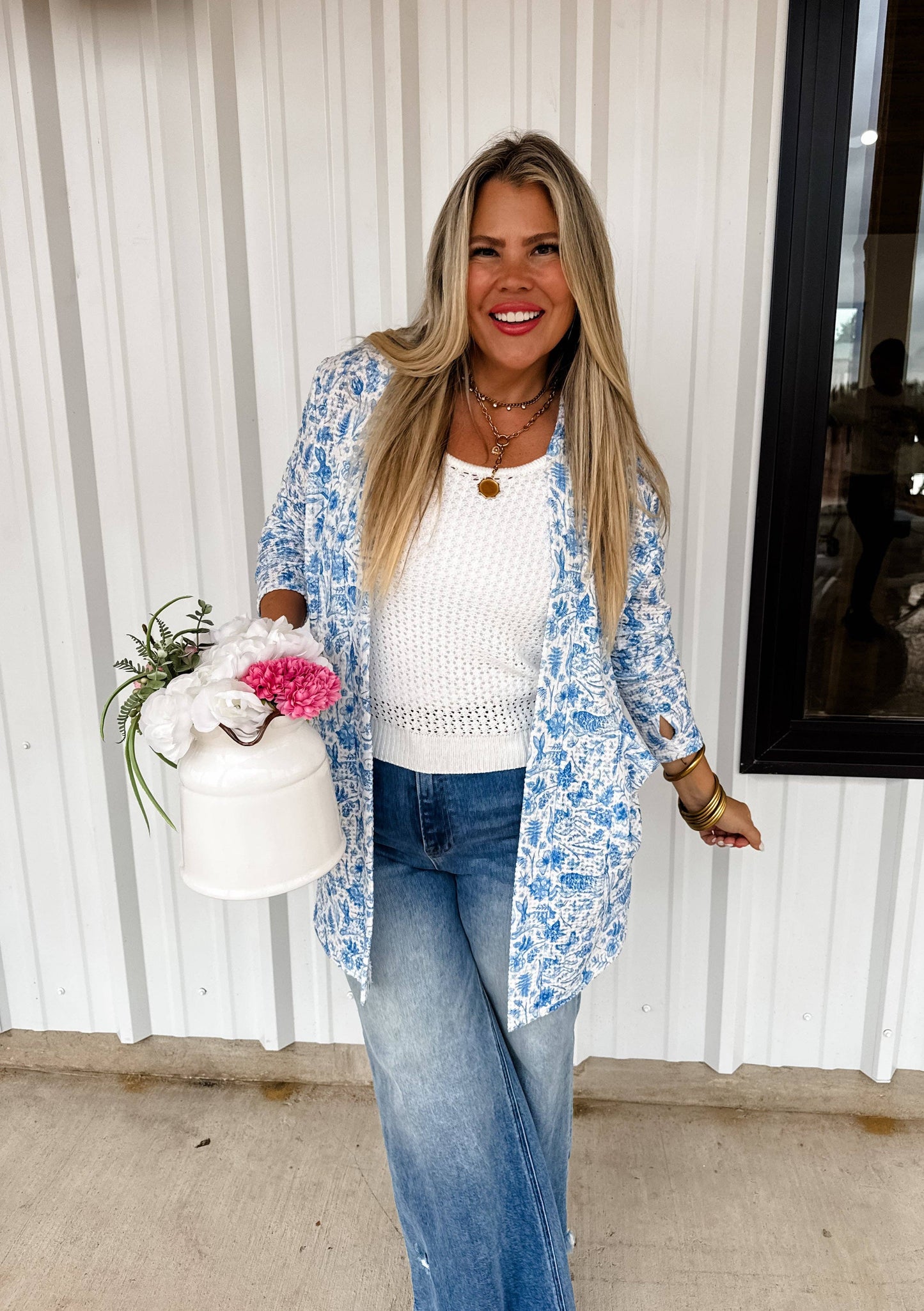 EASTER PRINT LOLA CARDIGAN