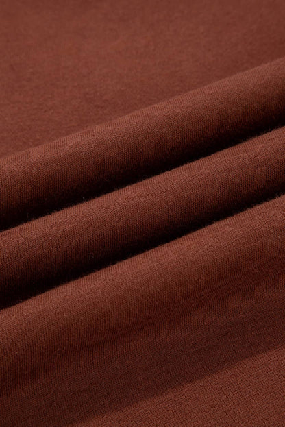 Fleece Lined Leopard Drawstring Elastic Waist Solid Pants