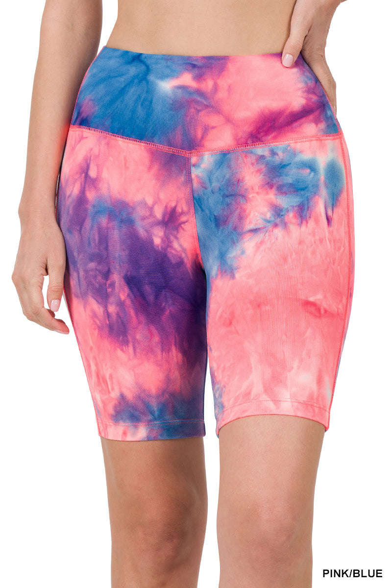 Groovy Biker Shorts- Tie Dye Microfiber