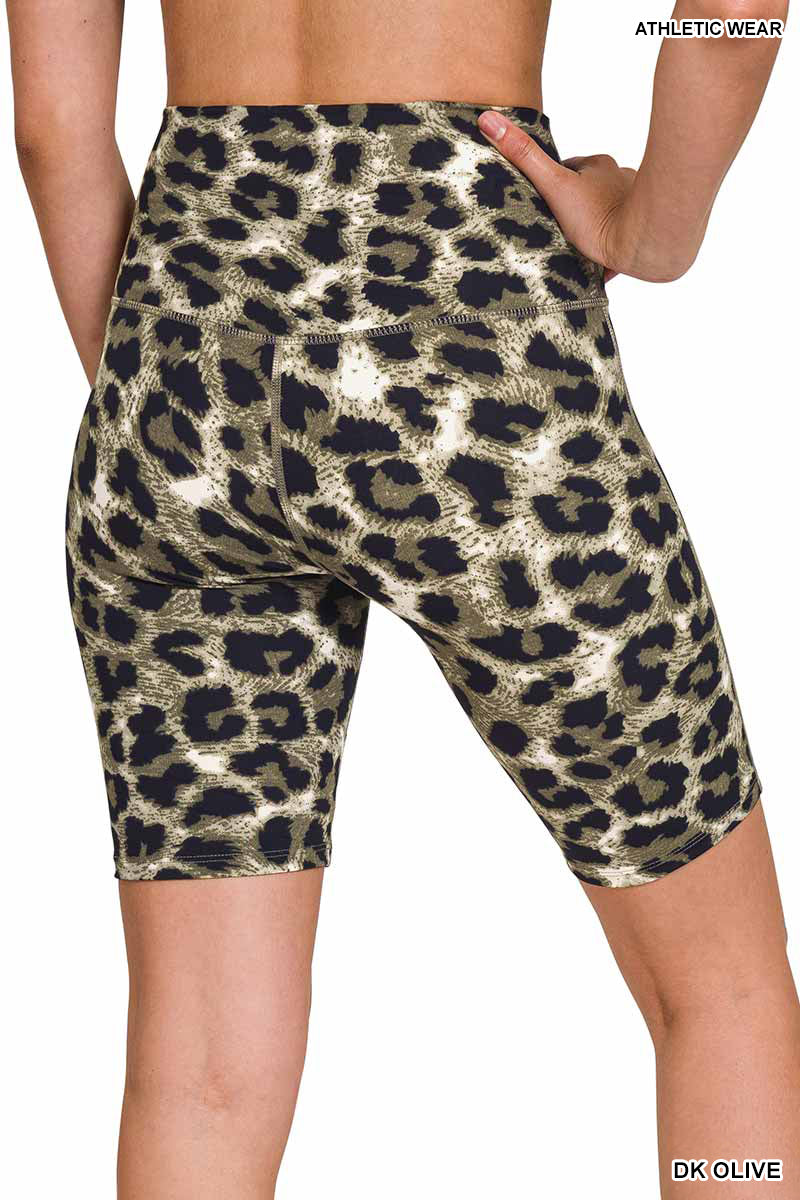 Leopard Bike Shorts- High Wasted