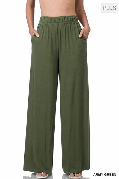 Thanksgiving Pants-  Soft Wide Leg Pants with Pockets