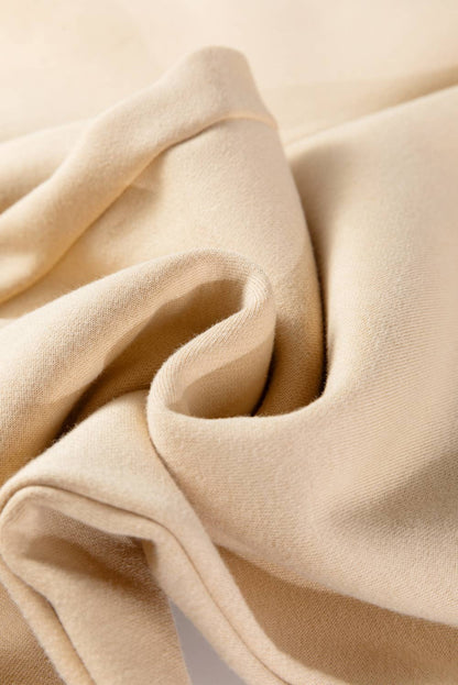 Fleece Lined Leopard Drawstring Elastic Waist Solid Pants