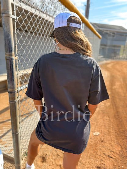 Jesus and Baseball Graphic Tee on Black