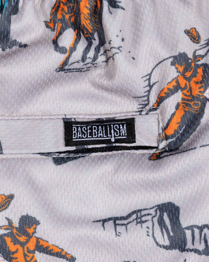 Baseballism Bullpen Diamond Air Mesh Shorts (Tan) - Youth
