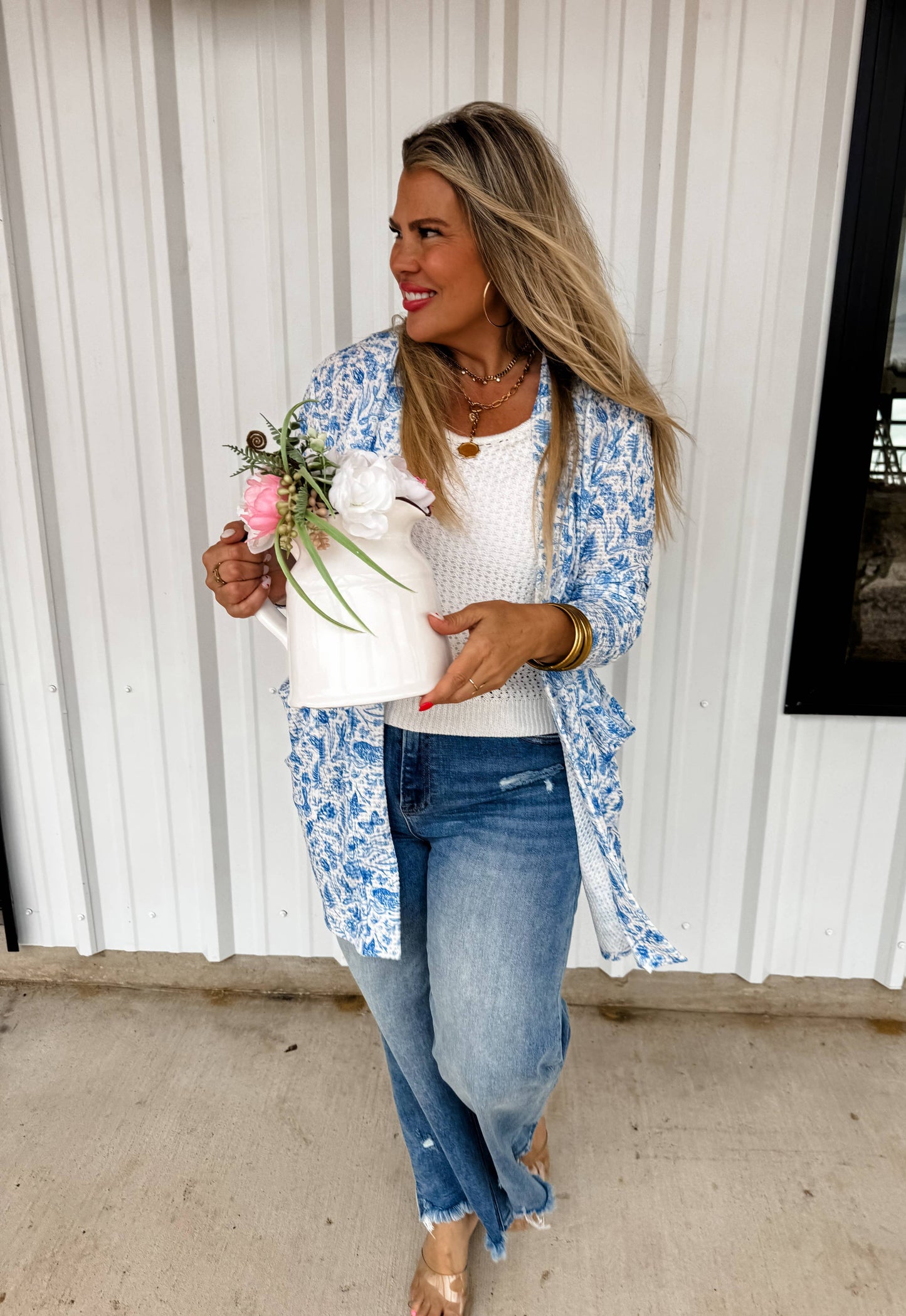 EASTER PRINT LOLA CARDIGAN
