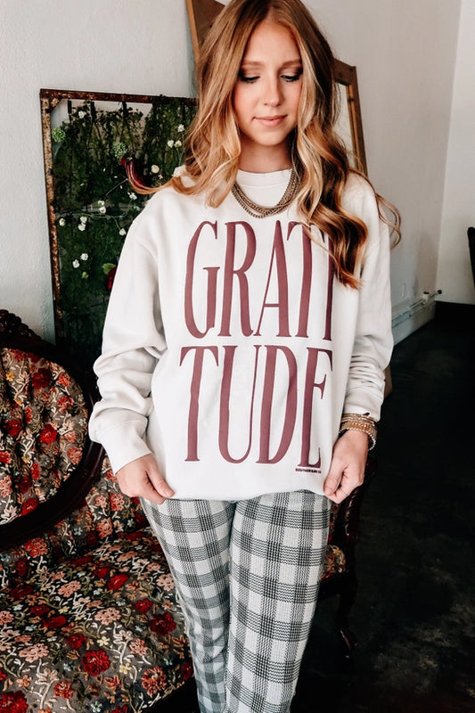 Gratitude- Ivory Sweatshirt