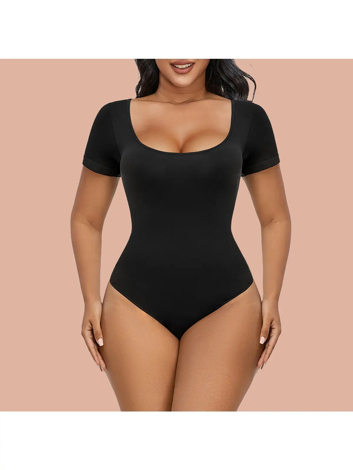 T-Shirt Square Neck Bodysuit Thong Body Shaper