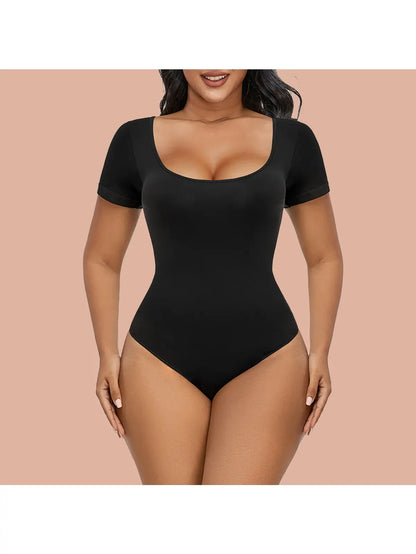 T-Shirt Square Neck Bodysuit Thong Body Shaper