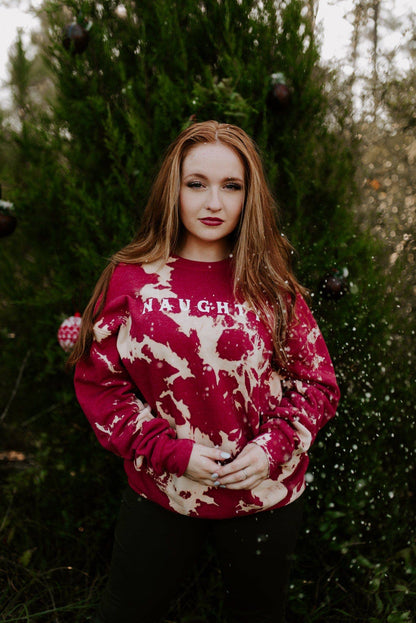 Naughty/Nice Reversible Red Bomba Sweatshirt