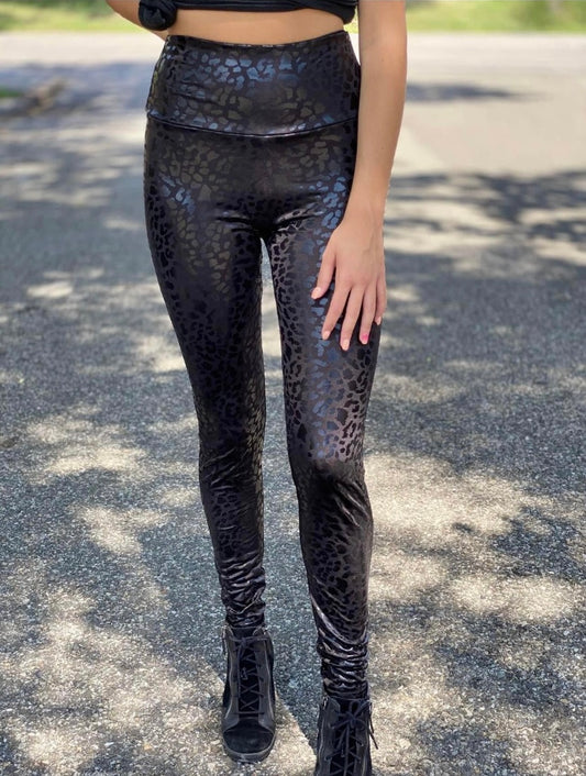 Black Cheetah Print Leggings