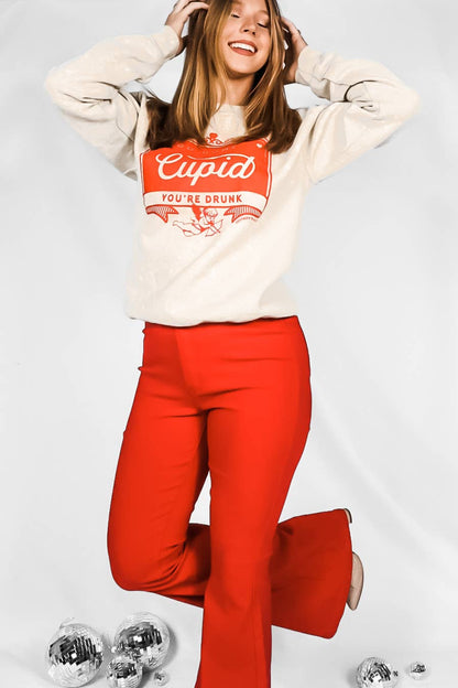 Go Home Cupid Tan Bleached Sweatshirt